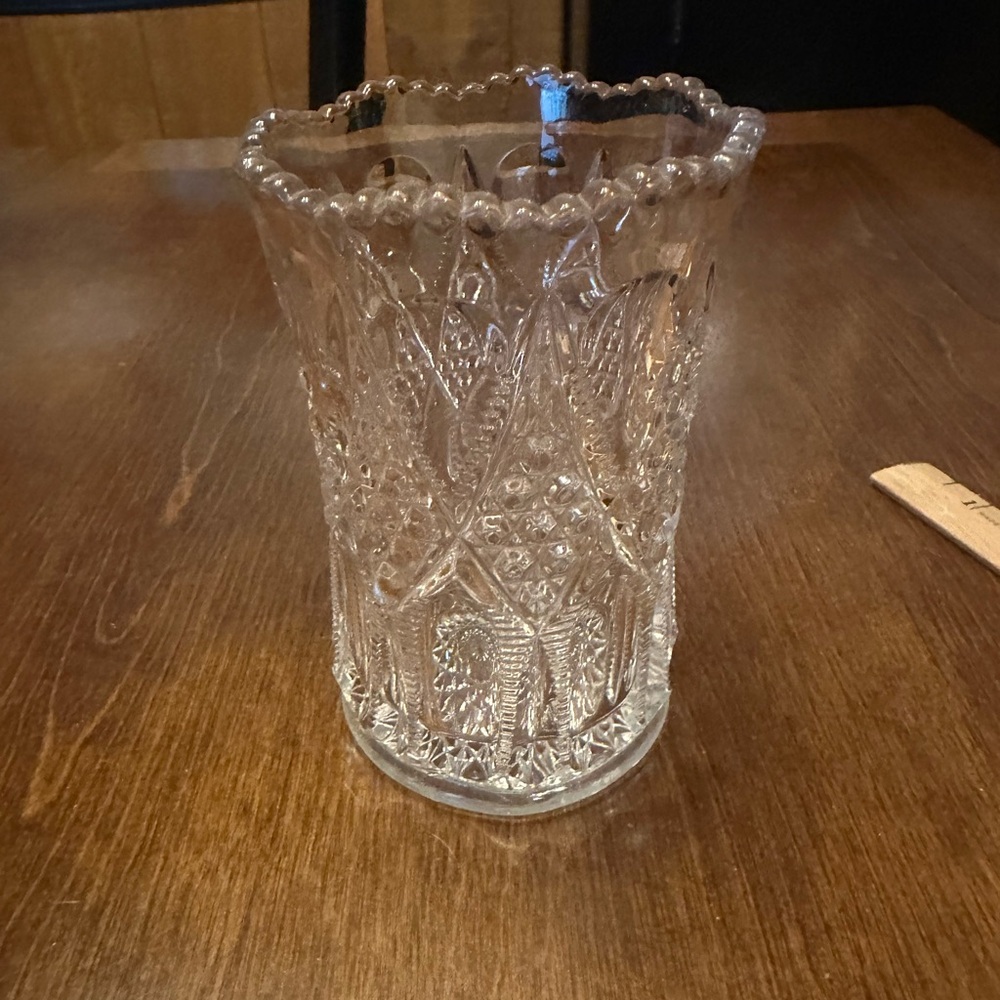 Vintage Cut Glass Vase